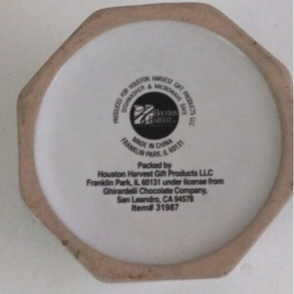 Houston Foods Ghirardelli Chocolate With Golden Snowflakes Design 4" Coffee Cup - Picture 7 of 7